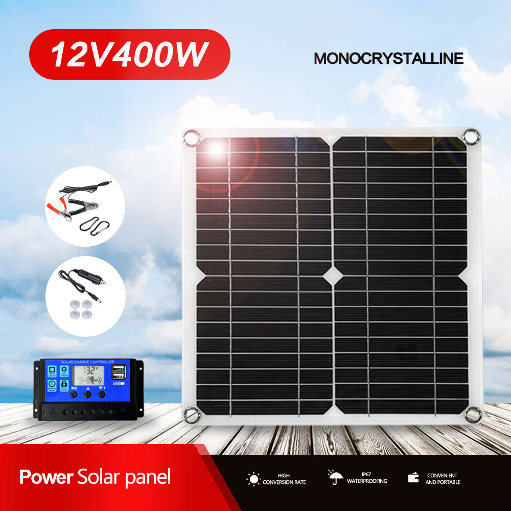 Rv Solar Kit 400W - Kit Painel Solar Duplo Completo, Controlador