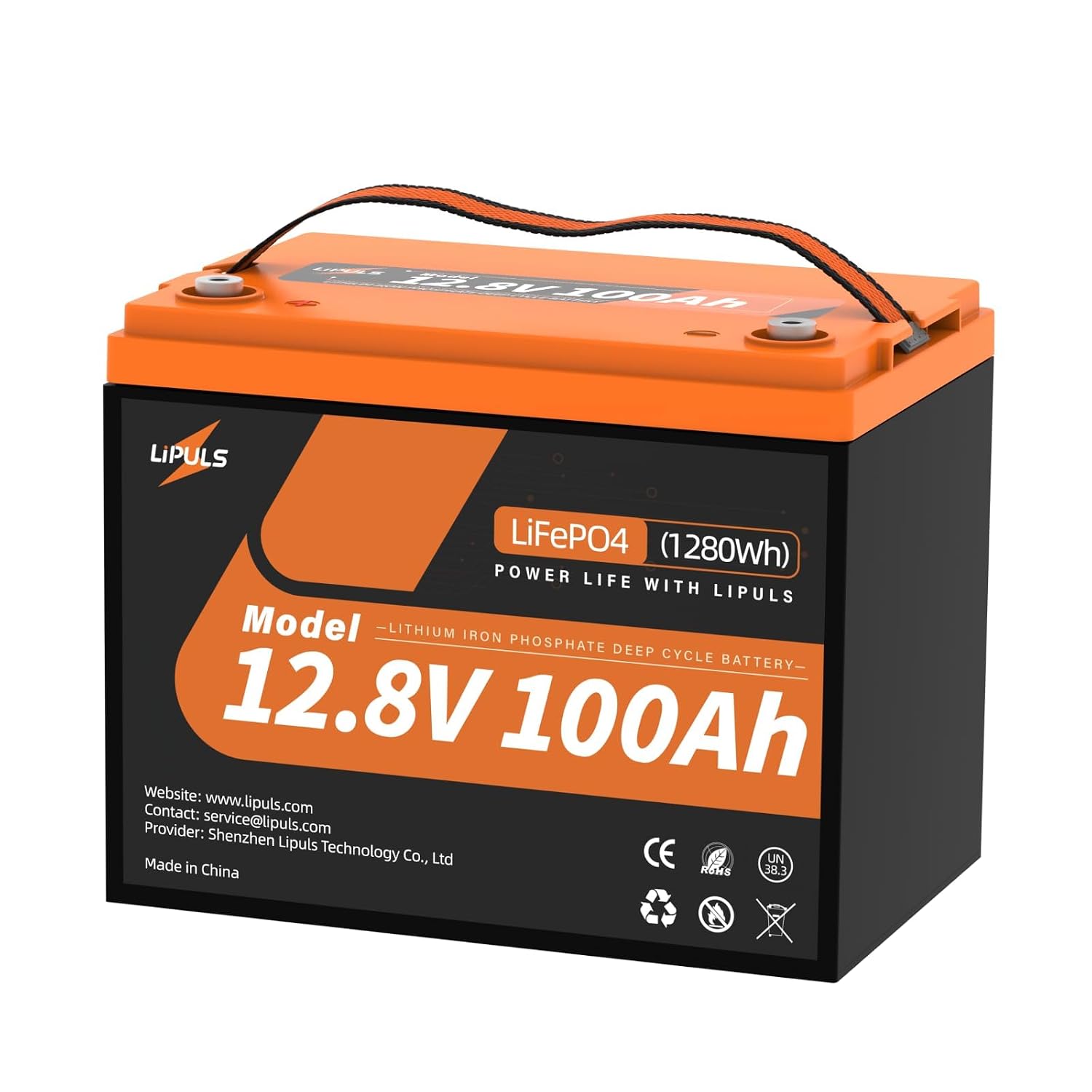 Lithium Battery 100Ah - Bateria de Lítio LiFePO4 de Ciclo