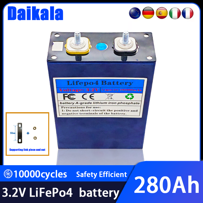 Novo 3.2v 280ah lifepo4 bateri - Renewable Energy Technology avaliação e preço