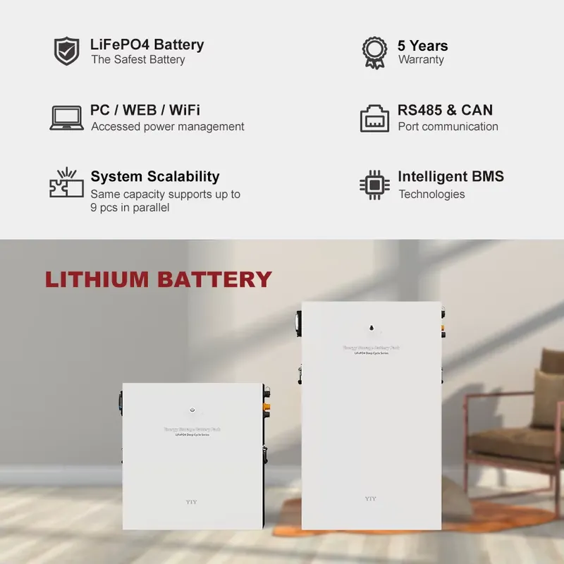 Bateria Solar 51.2V 100Ah 5.12 - Lithium Battery 100Ah avaliação e preço