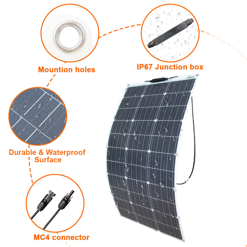 Kit de Painéis Solares 100W 20 - Rv Solar Kit 400W avaliação e preço